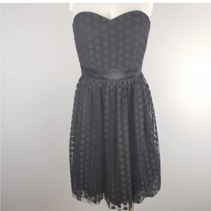 White House Black Market Swiss Dot Strapless Dress